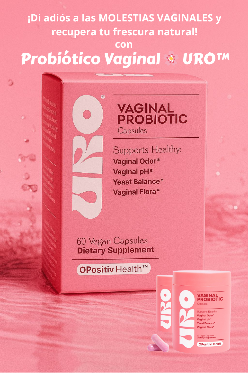 🌸 URO™ Probiótico Vaginal – Equilibrio íntimo, confianza total
